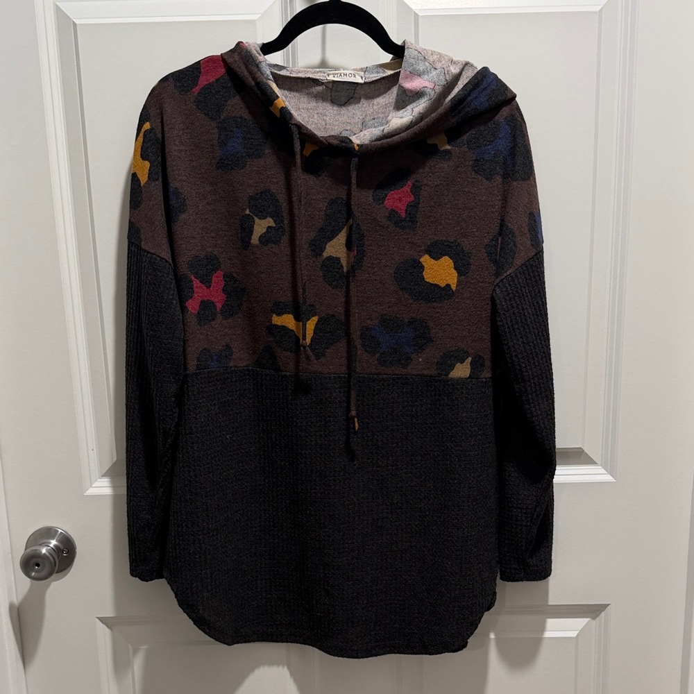 Stylish Multicolor Hooded Sweatshirt